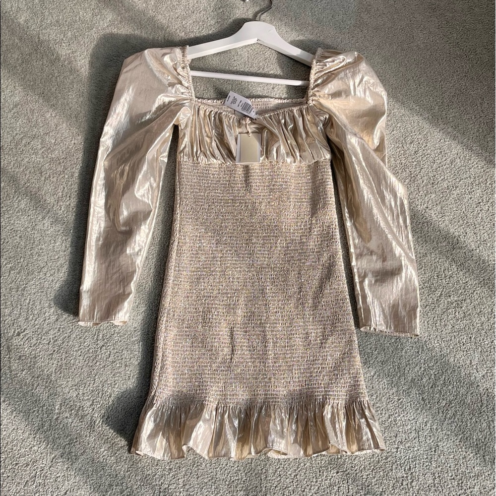 Wilfred golden form fit dress NEW WITH TAGS
